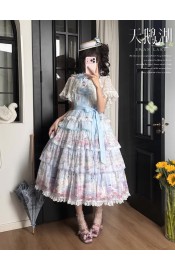 String Ball Cat Swan Lake Top Skirt Set and JSKs(Pre-Order/2 Colours/Full Payment Without Shipping)